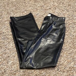 Abercrombie & Fitch Black Faux Leather Pants